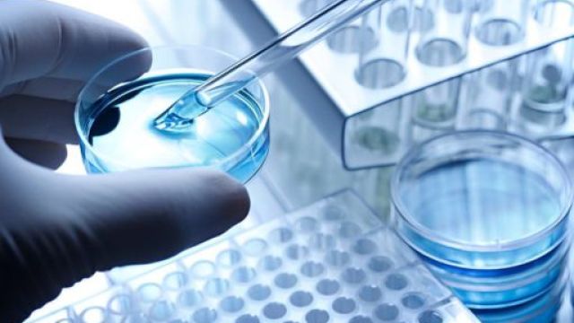 Immagine con provette di laboratorio