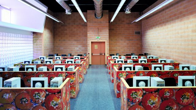 Aula di informatica all'interno del complesso Pier della Francesca Interno di un'aula di Informatica