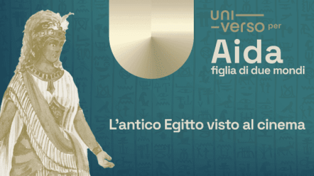 rappresentazione pittorica di Aida e titolo dell'evento