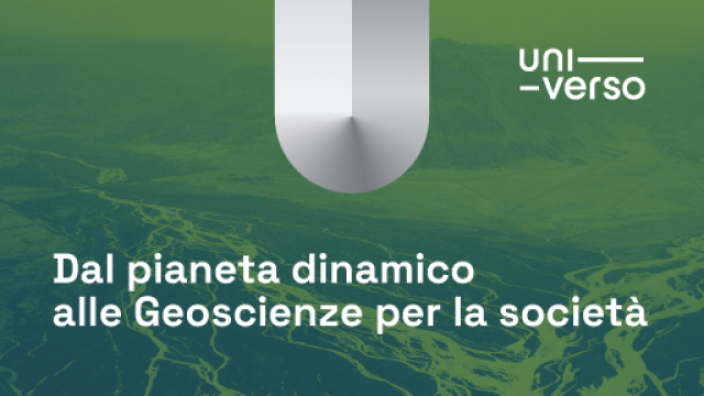 sfondo del pianeta terra con scritta dal pianeta dinamico alle geoscienze per la società