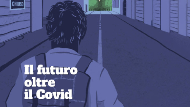 Parte della copertina di Futura 2021_1: un ragazzo visto di spalle con lo zaino