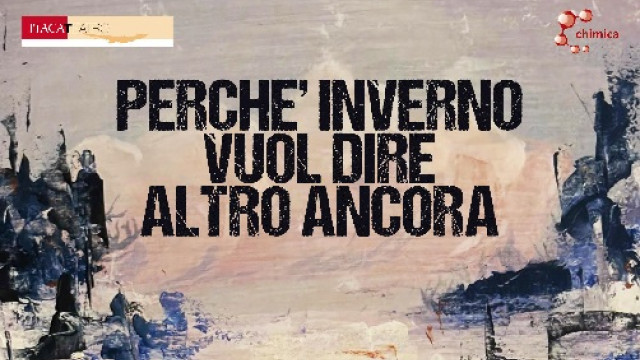 Titolo dell'evento su sfondo colorato.