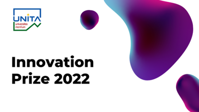 L'alleanza UNITA lancia il Premio Innovazione 2022 titolo dell'avviso su sfondo colorato
