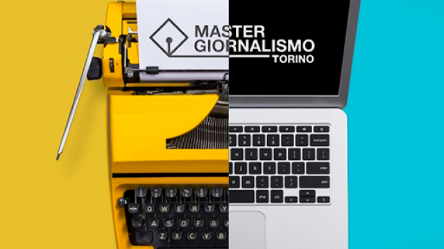 titolo del master su immagine di una macchina da scrivere e un computer titolo del master su immagine di una macchina da scrivere e un computer