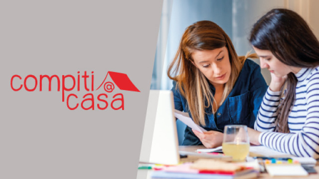 Compiti@casa - curare la fragilità educativa 2023 due studentesse sedute al tavolo