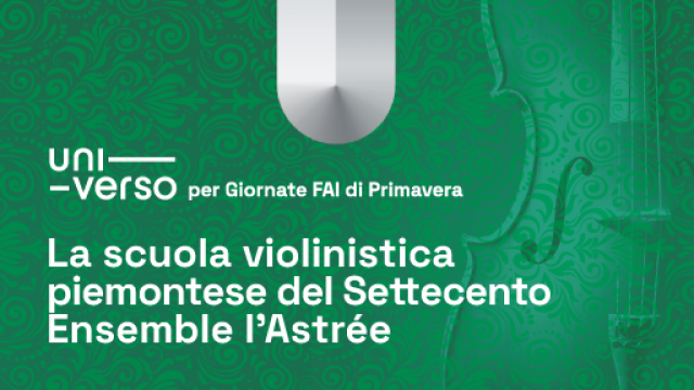 titolo dell'evento su sfondo colorato e logo Universo