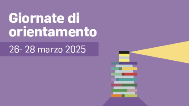 Immagine decorativa costituita dal titolo dell'evento, le date di svolgimento e un faro stilizzato su sfondo colorato.