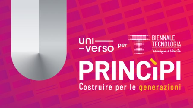 titolo dell'evento su sfondo colorato