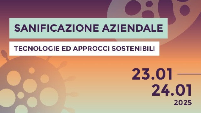 CORSO Specialistico Sanificazione Aziendale - II Edizione Titolo dell'avviso su sfondo colorato