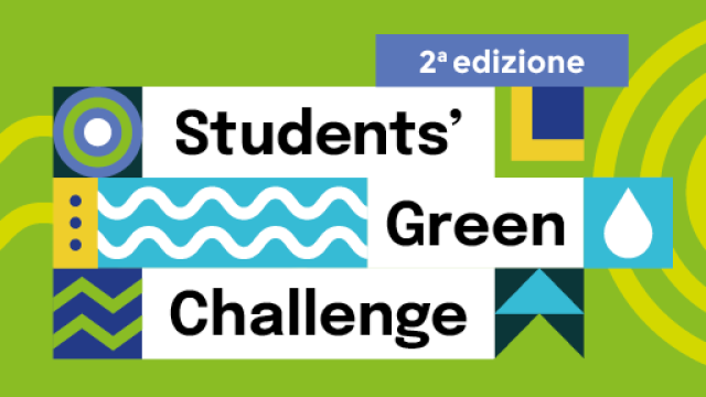 Stellantis Students’ Green Challenge Titolo dell'avviso su sfondo colorato