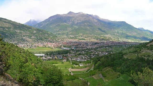 Veduta della città di Aosta