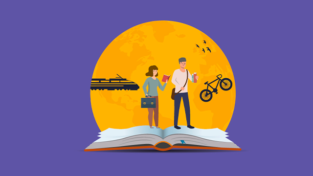 disegno di due persone sopra un libro