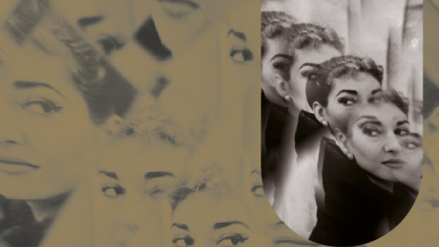 Immagine decorativa. Volto di Maria Callas su sfondo colorato.