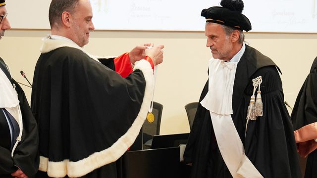 Il Rettore Stefano Geuna insieme a Horst Bredekamp
