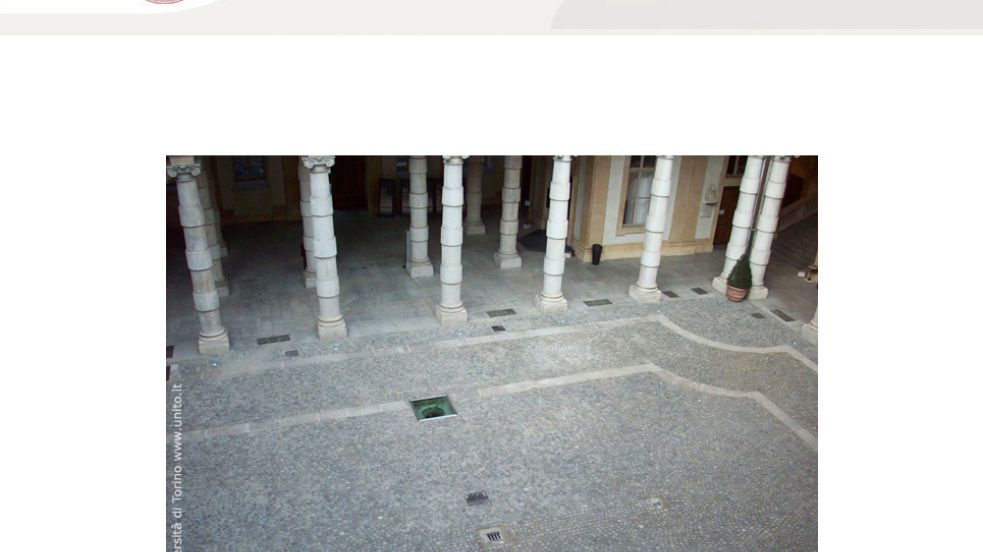 Cortile del Rettorato dopo i lavori - vista diurna