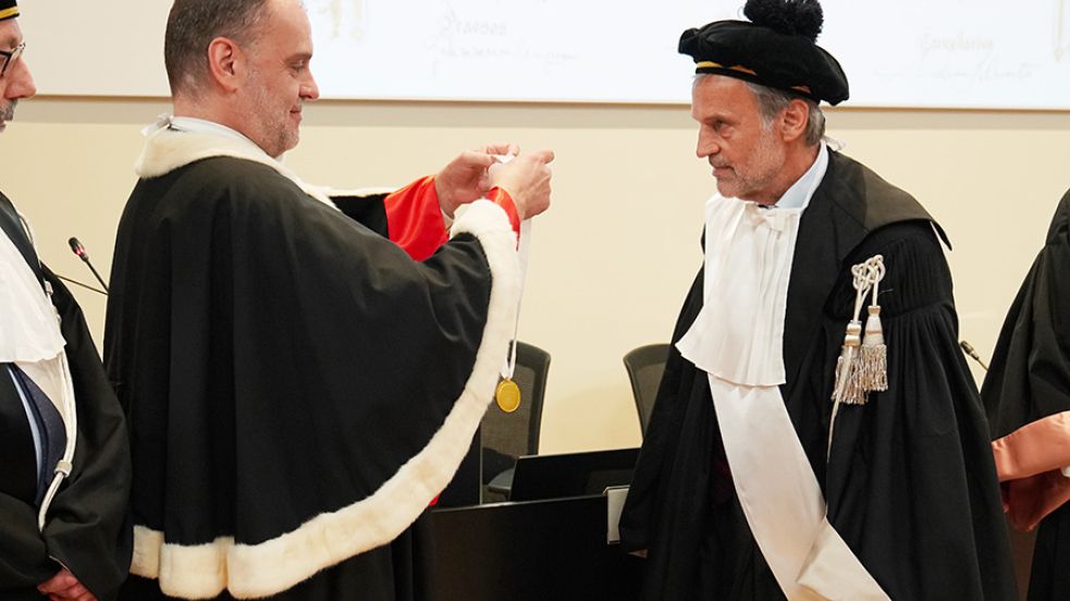 Il Rettore Stefano Geuna insieme a Horst Bredekamp
