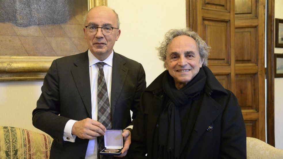 Rettore Gianmaria Ajani e Ugo Nespolo 