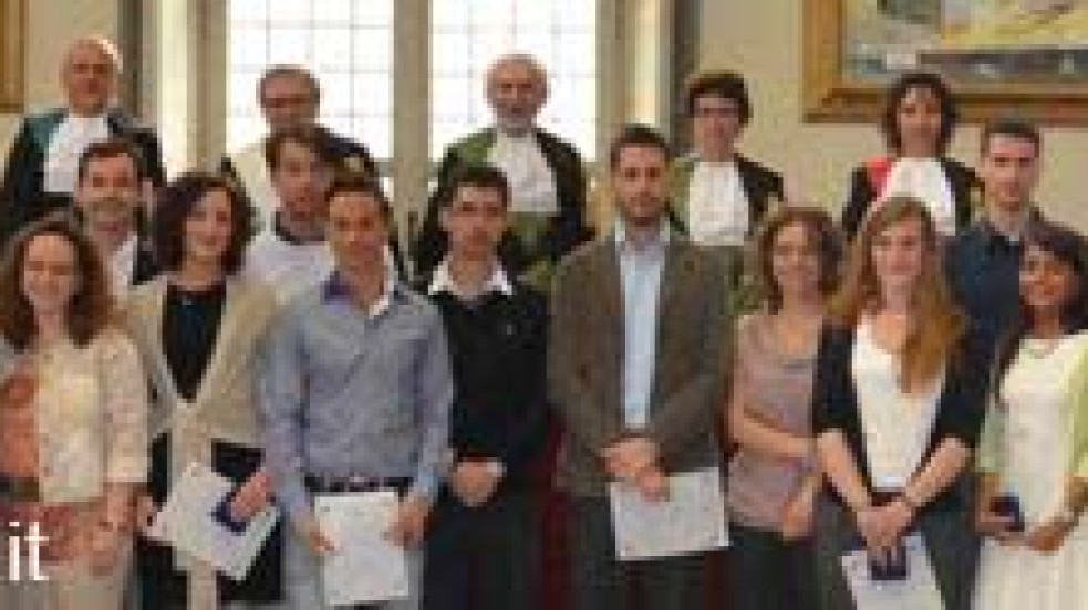 Foto di gruppo dei migliori laureati delle Facoltà scientifiche