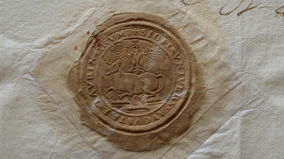 Sigillo originale del 1615, fotografato nel 2018