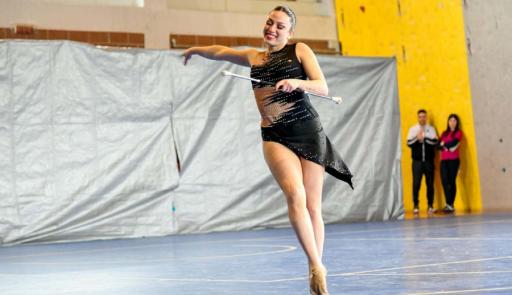 Aurora Ena, studentessa atleta di twirling