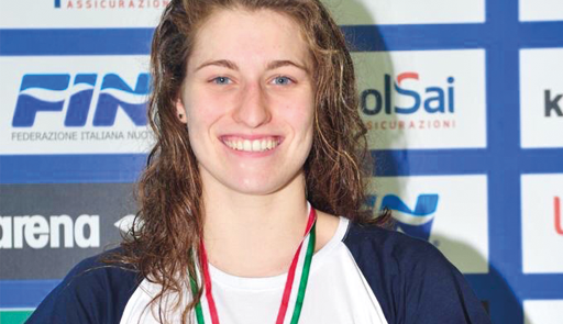 Cristina Caruso Primo piano di Cristina Caruso, studentessa atleta di nuoto