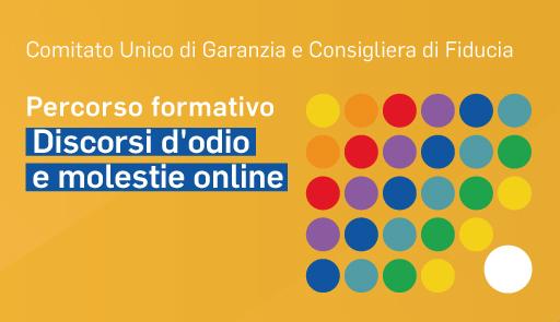 Locandina discorsi d'odio e molestie online
