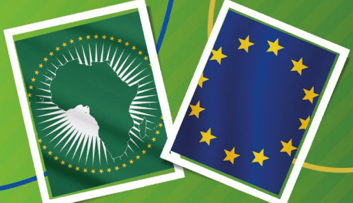 bandiera unione europea e unione africana