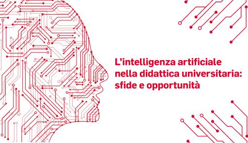 Immagine astratta di un volto di profilo composto di elementi tecnologici che rappresenta l'intelligenza artificiale