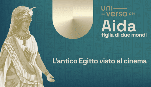 rappresentazione pittorica di Aida e titolo dell'evento