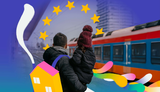 padre e figlia a una stazione dei treni