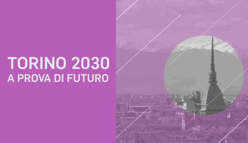 Veduta di Torino con Mole su sfondo lilla