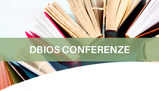 dbio conferenze su sfondo fotografico con dei libri