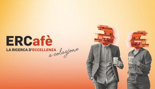 Un ragazzo e una ragazza, con un volto stilizzato che corrisponde al logo di brain unito, prendono il caffè