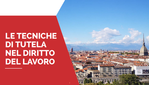 Grafica su sfondo bianco e rosso con fotografia di Torino