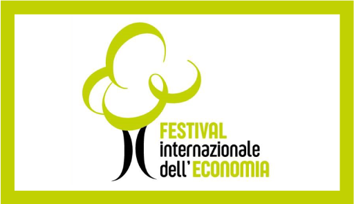 Logo con albero verde e scritta Festival Internazionale dell'Economia