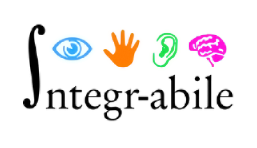 Logo integrabile - testo, occhio, mano, orecchio, cervello