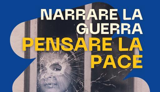 Fotografia del volto di una bambina dietro una finestra con un foro di proiettile