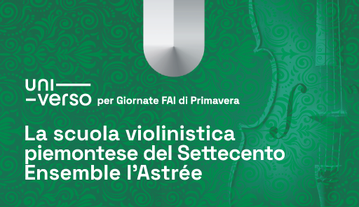 titolo dell'evento su sfondo colorato e logo Universo