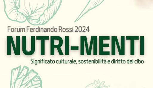 Titolo dell'evento su sfondo chiaro con sagome di varie verdure