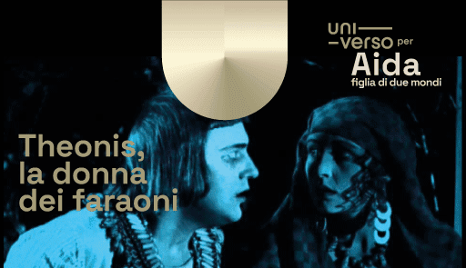 Grafica su sfondo scuro con uomo sulla sinistra e donna sulla destra con contorni azzurri