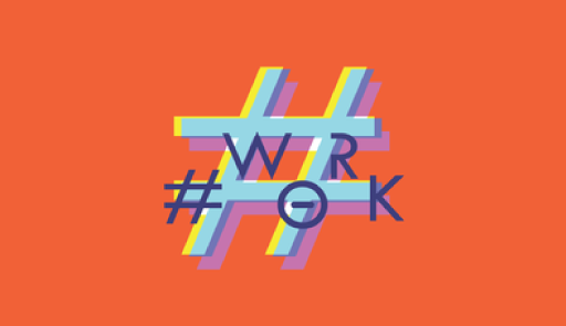 hashtag su fondo colorato