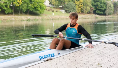 Alberto Uliana, studente atleta di canoa sprint