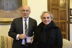 Rettore Gianmaria Ajani e Ugo Nespolo 