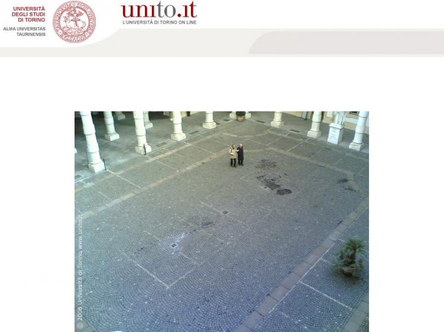 Cortile del Rettorato prima dei lavori