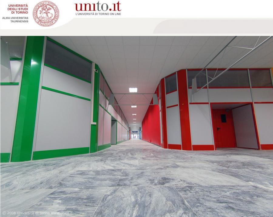 Nuove aule Torino Esposizioni - Corridoio di distribuzione interno