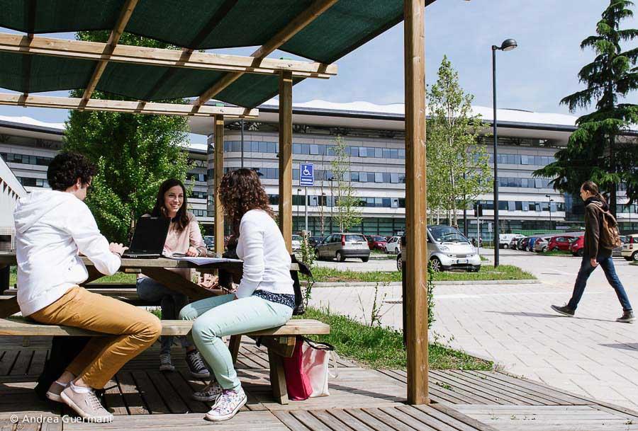 Un'area relax all'interno del Campus Luigi Einaudi