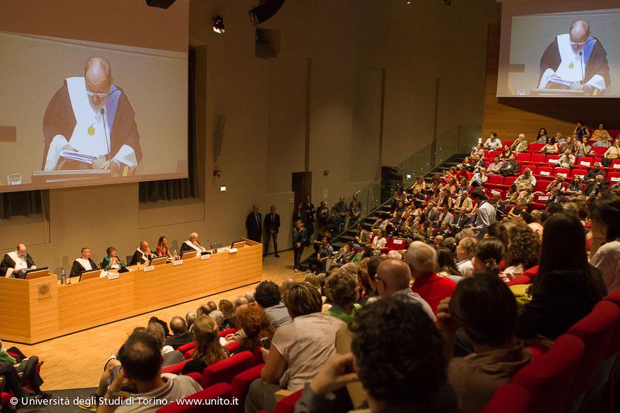 Consegna della Laurea Honoris Causa a Umberto Eco - Aula Magna della Cavallerizza Reale