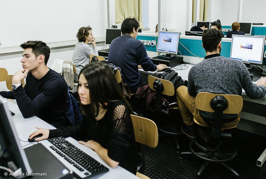 Un'aula informatica del Dipartimento di Scienze della Vita e Biologia dei Sistemi