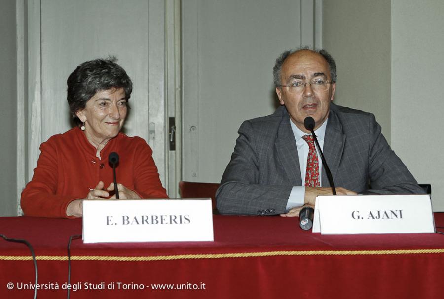Il Rettore, prof. Ajani e il Pro Rettore, prof.ssa Barberis