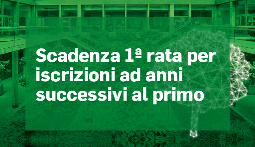 grafica immatricolazioni - Scadenza 1ª rata per iscrizioni ad anni successivi al primo